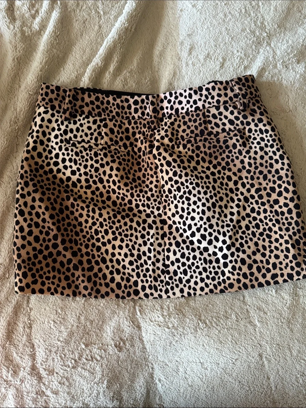 Michael Kors Tan and Black Leopard-Print Mini Skirt